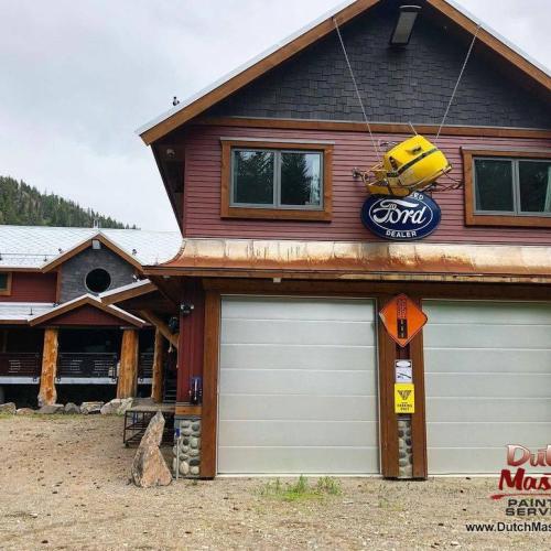  | Completed this jaw dropping water front exterior at our very important customer’s lake home in Tulameen, BC! | Exterior Painting 