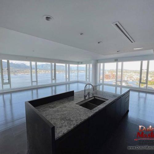  | Breathtaking panoramic views of Coal Harbour from our job site at the Pacific Rim Hotel Residences. We had the pleasure of painting the entire interior of this 2300sq ft Penthouse style condo for some very important customers. | Interior Painting 