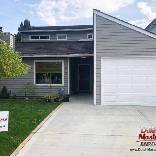  | Instant Curb Appeal Boost to this home completed in Langley! We used Emerald Urethane Trim Enamel from Sherwin Williams on all the white trim for optimal coverage & application! | Exterior Painting 
