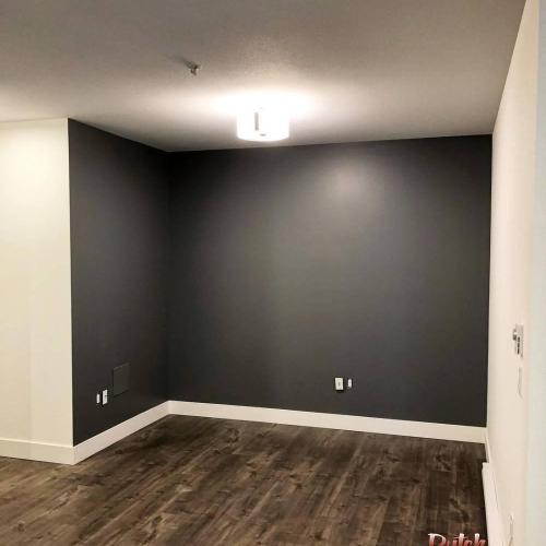  | Interior grey ceilings & walls completed in this beautiful unit located at the Boardwalk luxury condo development in Chilliwack. | Interior Painting 
